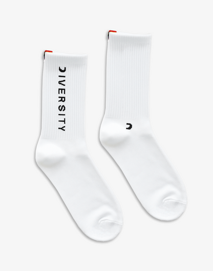 Chaussettes unisexes (2 paires) – Blanc