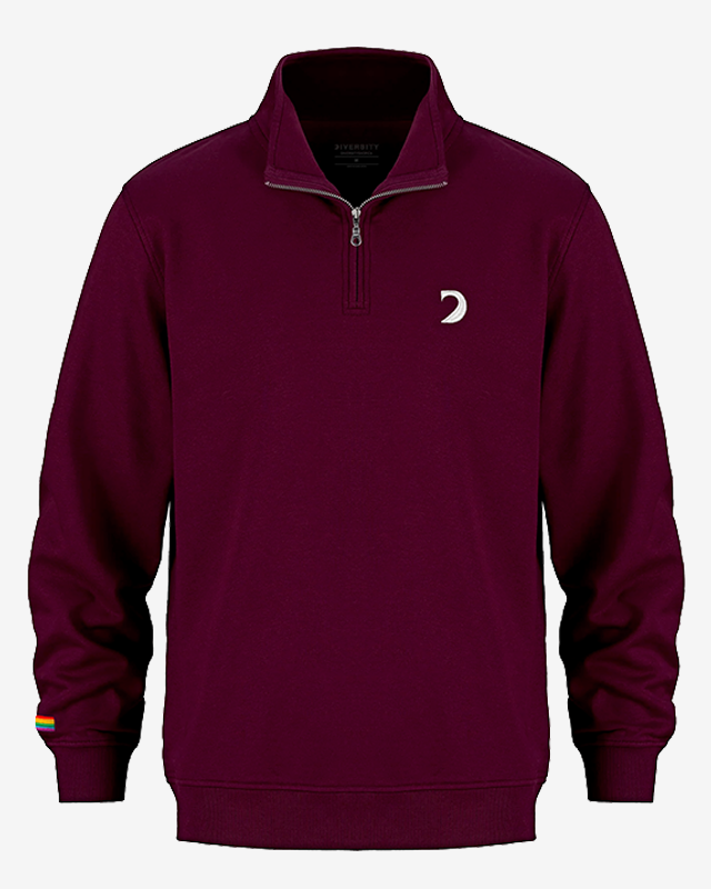 1/4 ZIP SWEATSHIRT BURGUNDY