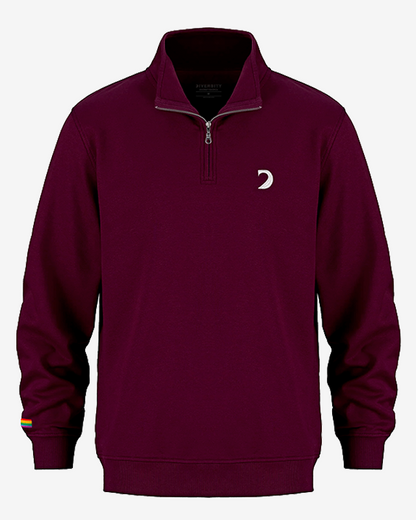 1/4 ZIP SWEATSHIRT BURGUNDY