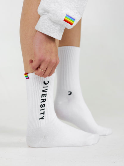 Chaussettes unisexes (2 paires) – Blanc
