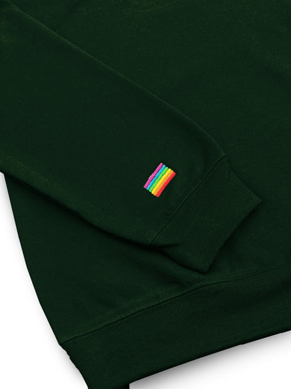 1/4 ZIP SWEATSHIRT GREEN